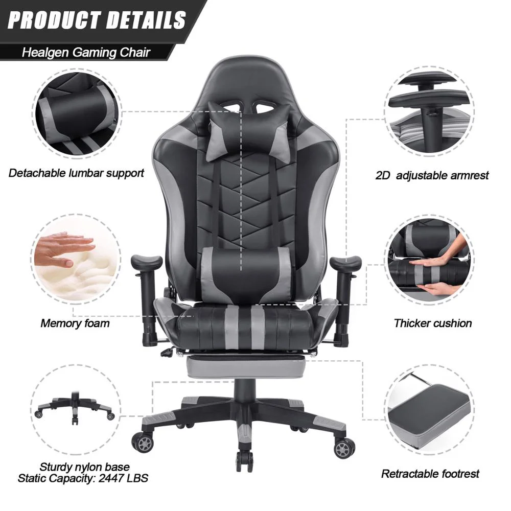 Esport Recliner PU Leather Racing Swivel Office Gaming Chair Racing Chair